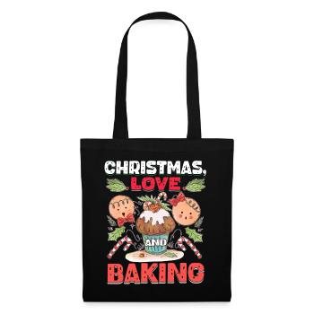 Noël, Amour et pâtisserie, Douce joie des fêtes - Sac en tissu - noir - Devant