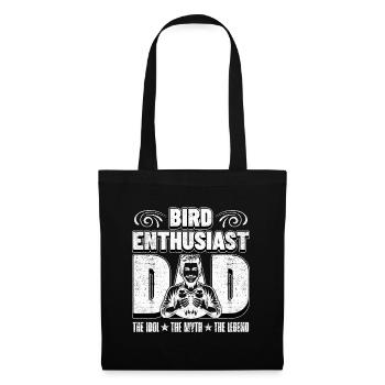 Papa passionné d’oiseaux L’idole Le mythe Amoureux des oiseaux - Sac en tissu - noir - Devant