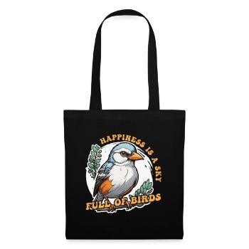 Bird Enthusiast Happiness Is A Sky Ornithologist - Stoffbeutel - Schwarz - Vorne