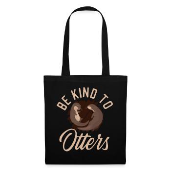 Otter Pun Be Kind To Otters - Tote Bag - black - Front