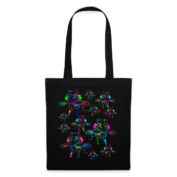 Girafes arc-en-ciel Girafe Enfants Enfant Zoo Animaux - Sac en tissu - noir - Devant