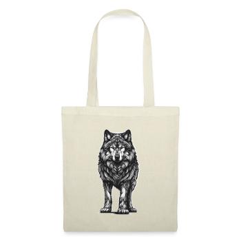 Halloween Wolf Wölfe mystisch - Stoffbeutel - Natur - Vorne