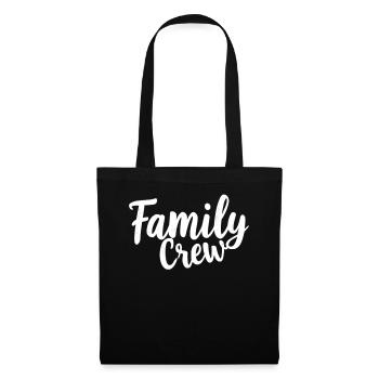 Family Crew Familie Großfamilie Familien - Stoffbeutel - Schwarz - Vorne