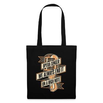 We Always End It On A High Note Vocalist Lover - Tote Bag - black - Front