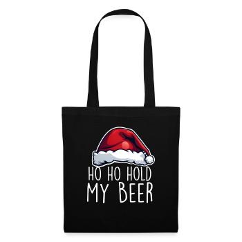 Ho Ho Hold My Beer - Christmas - Stoffbeutel - Schwarz - Vorne