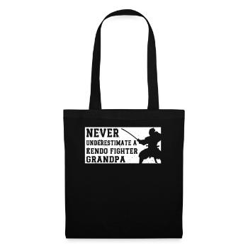Never underestimate a Kendo Fighter grandpa Kendo - Tote Bag - black - Front