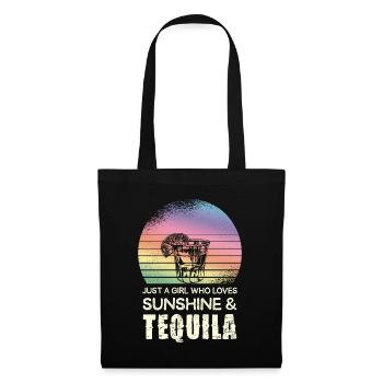 A girl who loves sun and tequila - Tote Bag - black - Front