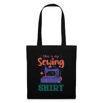 C’est ma chemise de couture Couture créative - Sac en tissu - noir - Devant