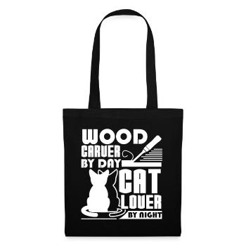 Wood Carving I am A Wood Carver And Cat Lover - Tote Bag - black - Front