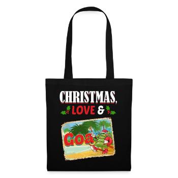 Noël Disco, Rave, Techno, House, Goa, Fête - Sac en tissu - noir - Devant