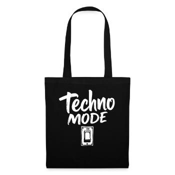 Techno Mode On Techno Techno Music Techno - Tote Bag - black - Front
