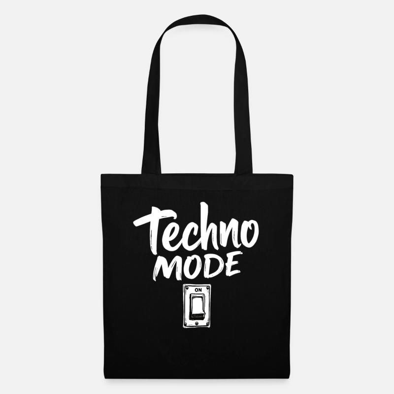 Techno Mode On Techno Techno Musik Techno - Stoffbeutel - Schwarz