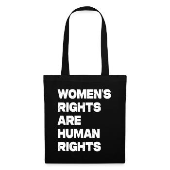 Les droits des femmes sont des droits humains - Sac en tissu - noir - Devant