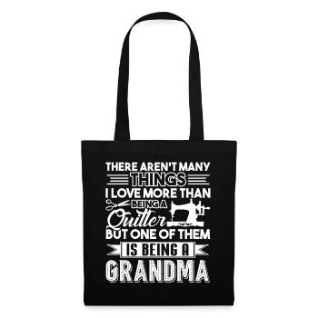 Quilting Grandma Quilter - Tote Bag - black - Front