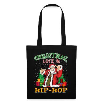 Noël, l’amour et le hip-hop, le look le plus frais du Père Noël - Sac en tissu - noir - Devant