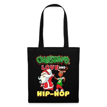 Noël, l’amour et le hip-hop, le look le plus frais du Père Noël - Sac en tissu - noir - Devant