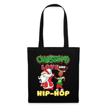Noël, l’amour et le hip-hop, le look le plus frais du Père Noël - Sac en tissu - noir - Devant