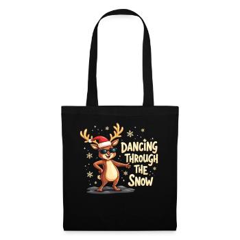 Dancing Through The Snow Reindeer Christmas - Tote Bag - black - Front
