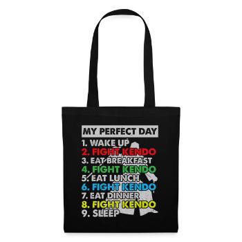 Kendo Wrestler Kendo Fighter - Plan de jour de Kendo - Sac en tissu - noir - Devant