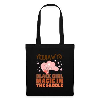Fille noire magie en selle histoire noire - Sac en tissu - noir - Devant