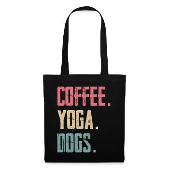 Coffee Yoga Dogs - Tote Bag - black - Front