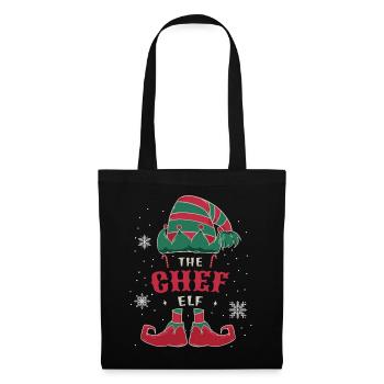 Elf Tenue de Noël Noël en famille - Sac en tissu - noir - Devant