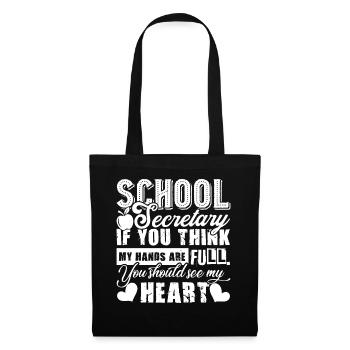 School Secretary School Secretary Full Heart - Tote Bag - black - Front