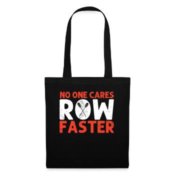 No One Cares Funny Rowing Boat Racing Coxswain - Tote Bag - black - Front