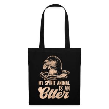 Otter My Spirit Animal Is An Otter - Tote Bag - black - Front