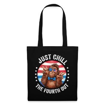 Just Chill The Fourth Out 4th Of July Bigoot - Tote Bag - black - Front