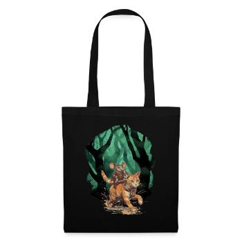 Cat Cats Mouse Mice Adventure Travel Child - Tote Bag - black - Front