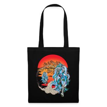Mystical Wild Horses Horse Horses Nature Rider - Tote Bag - black - Front