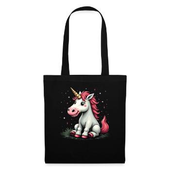 Mignon Licorne Idée Cadeau Magique Licorne Fans - Sac en tissu - noir - Devant