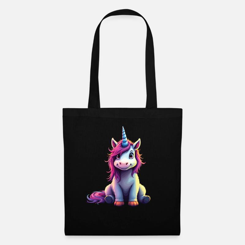Süßes Einhorn Magische Geschenkidee Einhorn Fans - Stoffbeutel - Schwarz