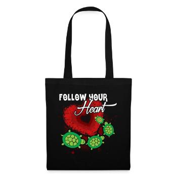 Sea Turtle Follow Your Heart - Tote Bag - black - Front