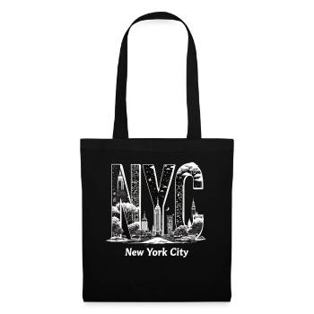 New York – Horizon de New York New York - Sac en tissu - noir - Devant