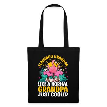 Papi flamant rose comme un papy normal, juste plus frais - Sac en tissu - noir - Devant