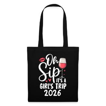 Oh Sip C’est un voyage entre filles 2026 - Sac en tissu - noir - Devant
