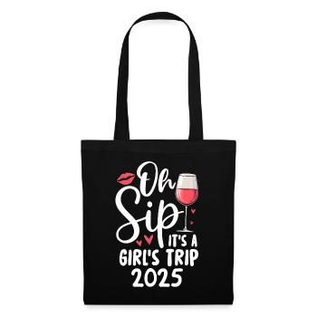 Oh Sip C’est un voyage entre filles 2025 - Sac en tissu - noir - Devant
