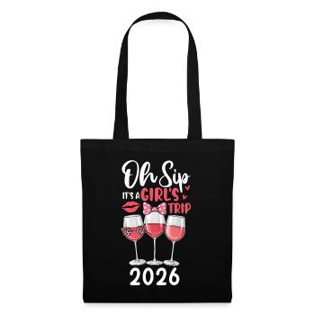 Oh Sip C’est un voyage entre filles 2026 - Sac en tissu - noir - Devant