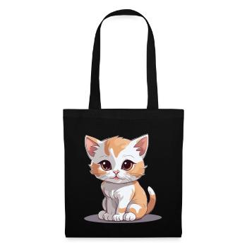 Chaton Chat Chats Chat Domestique Miaulement - Sac en tissu - noir - Devant