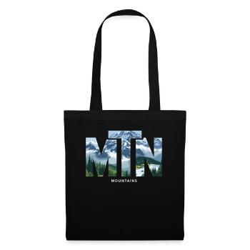 Mountains MTN – Natur & Berglandschaft Outdoor - Stoffbeutel - Schwarz - Vorne
