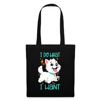 West Highland White Terrier : Je fais ce que je veux - Sac en tissu - noir - Devant
