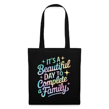 C’est une belle journée pour réaliser un tie-dye familial - Sac en tissu - noir - Devant