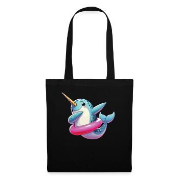 Narwhal, Whale, Sea Creature, Unicorn, Ocean - Tote Bag - black - Front
