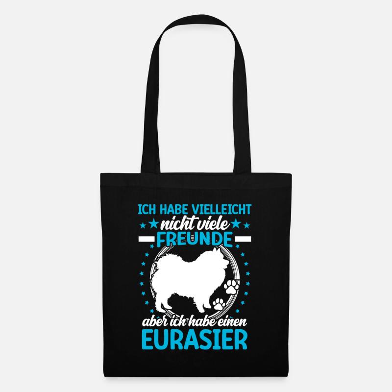 Eurasier ist mein Freund Eurasian Spitz - Stoffbeutel - Schwarz