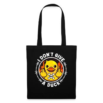 Unhöfliches Lustiges Sprichwort "Duck You" Outfit - Stoffbeutel - Schwarz - Vorne