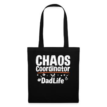 Coordinateur du chaos #DadLife drôle de papa disant - Sac en tissu - noir - Devant