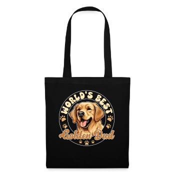 Golden Retriver Groovy Golden Dad - Sac en tissu - noir - Devant