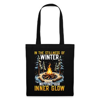 In Der Stille Des Winters Finden Wir Unser - Stoffbeutel - Schwarz - Vorne